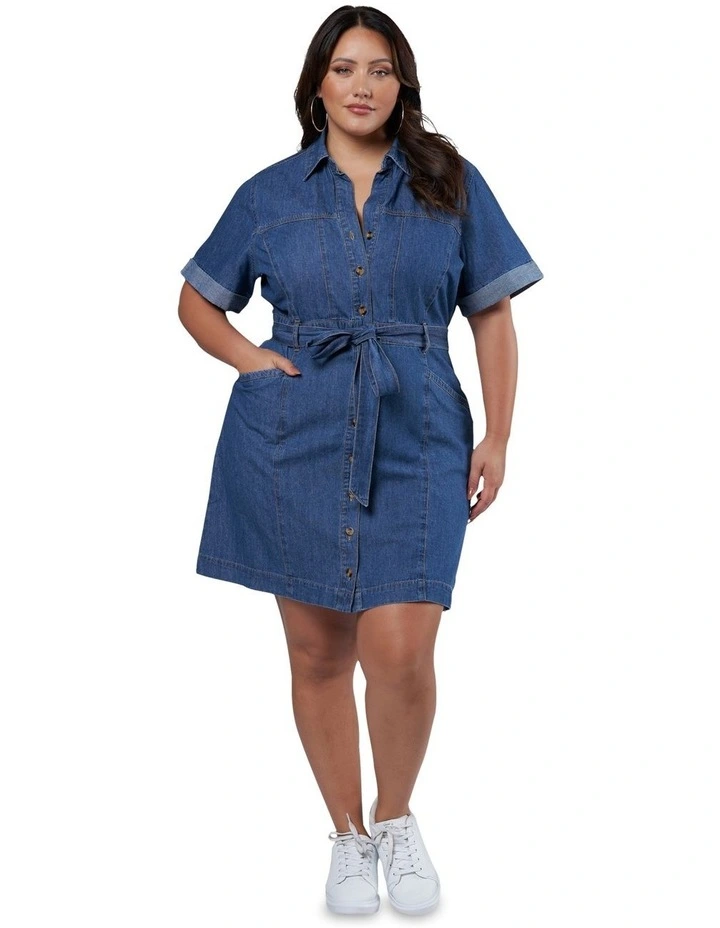 Bronte Utility Dress in Denim image 1