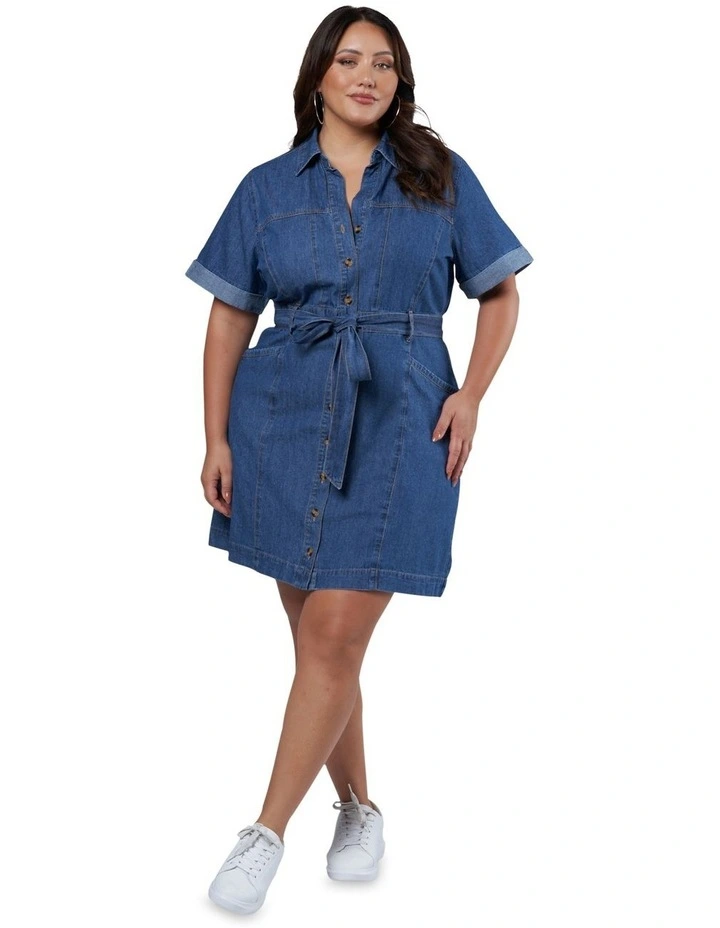 Bronte Utility Dress in Denim image 4
