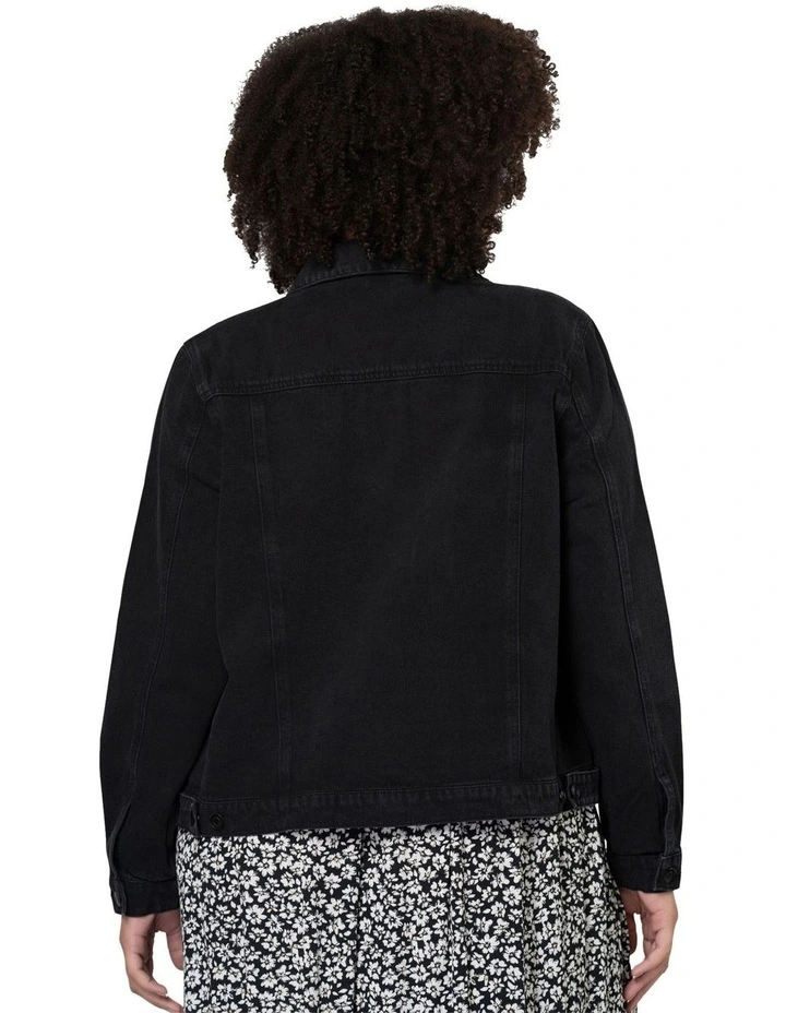 Rach Denim Jacket in Black image 2