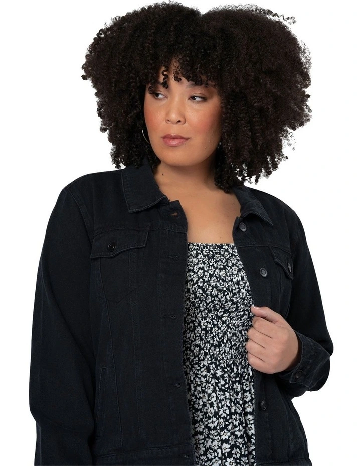 Rach Denim Jacket in Black image 6