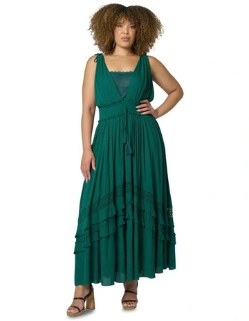 Sunbeam Maxi Dress in Forest