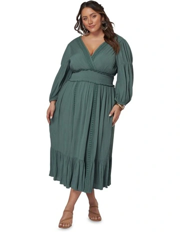 Wild Harmony Maxi Dress in Green
