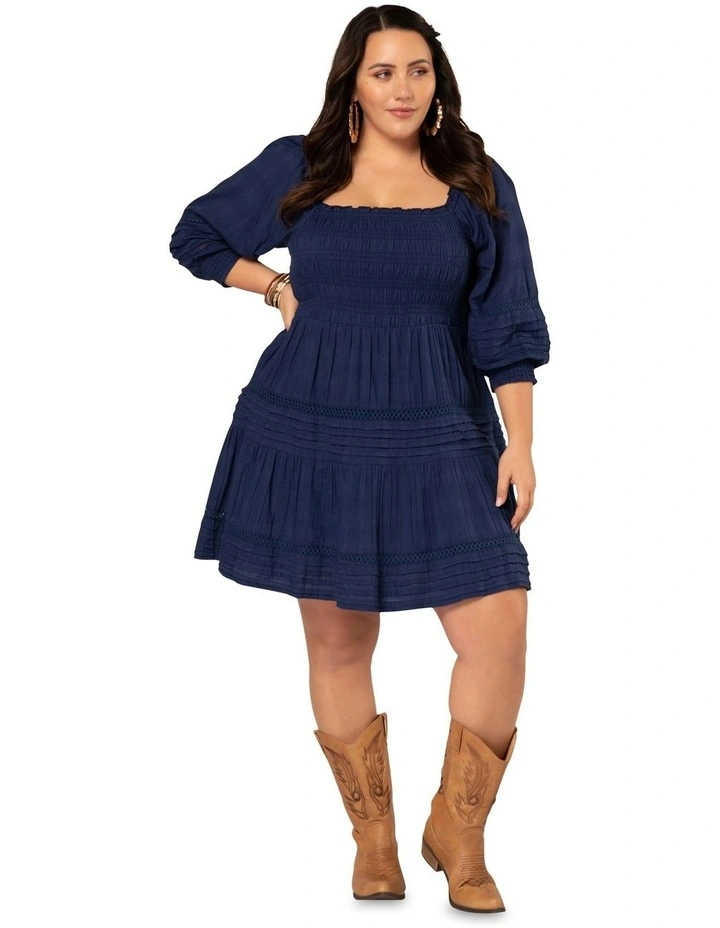 Looking Out For Love Dress in Navy image 4