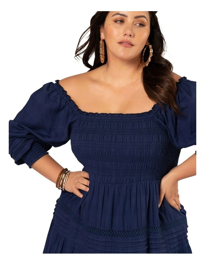 Looking Out For Love Dress in Navy image 6