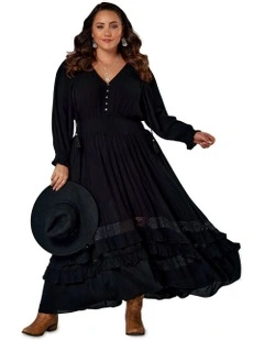 Seeing Stars Maxi Dress in Black