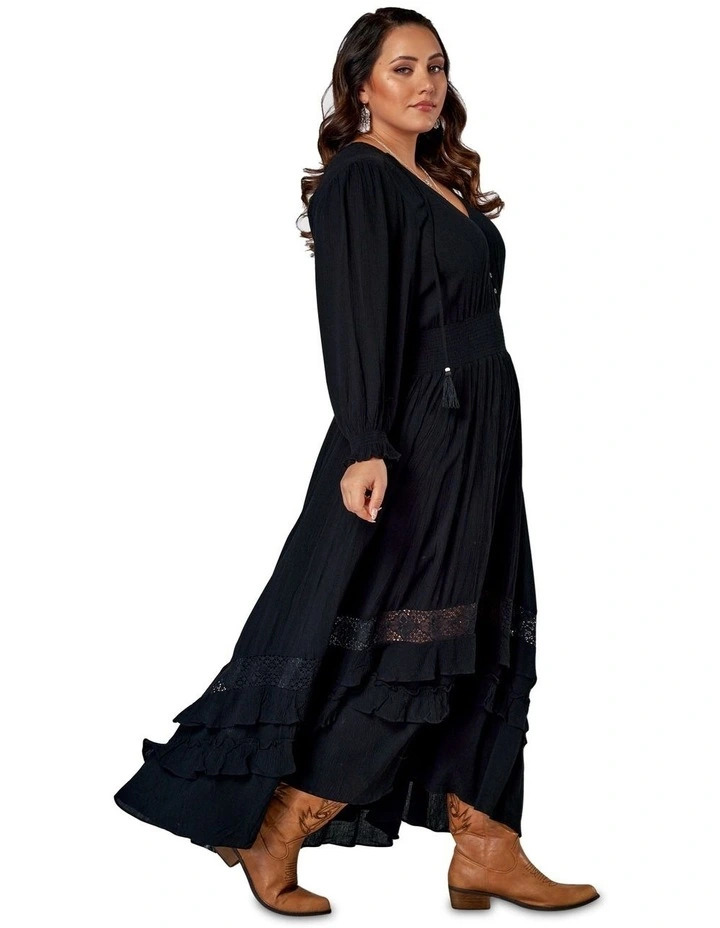 Seeing Stars Maxi Dress in Black image 3