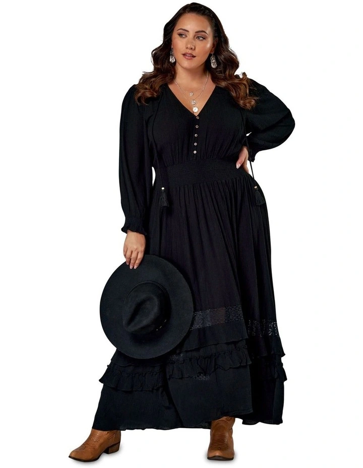 Seeing Stars Maxi Dress in Black image 4