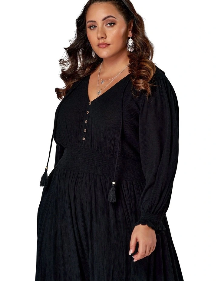 Seeing Stars Maxi Dress in Black image 5