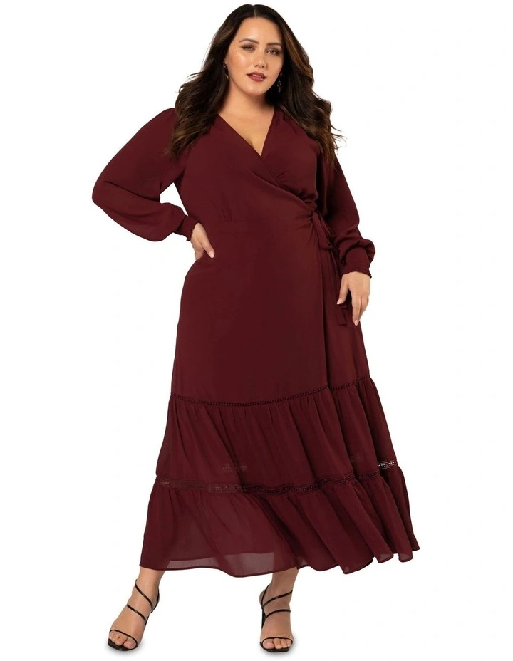 Hanky Panky Wrap Dress in Wine image 1