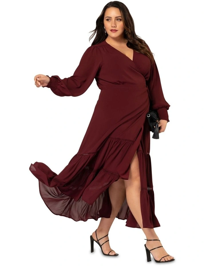 Hanky Panky Wrap Dress in Wine image 4