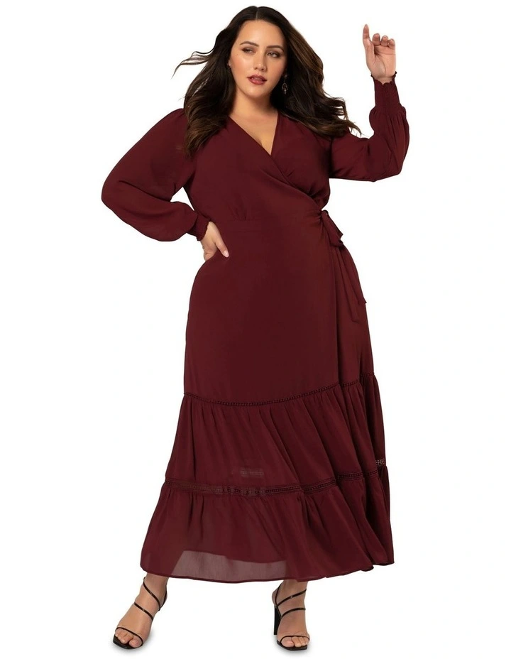 Hanky Panky Wrap Dress in Wine image 5