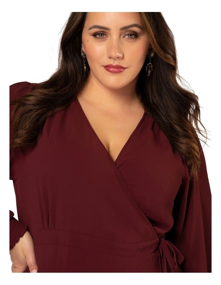 Hanky Panky Wrap Dress in Wine image 6