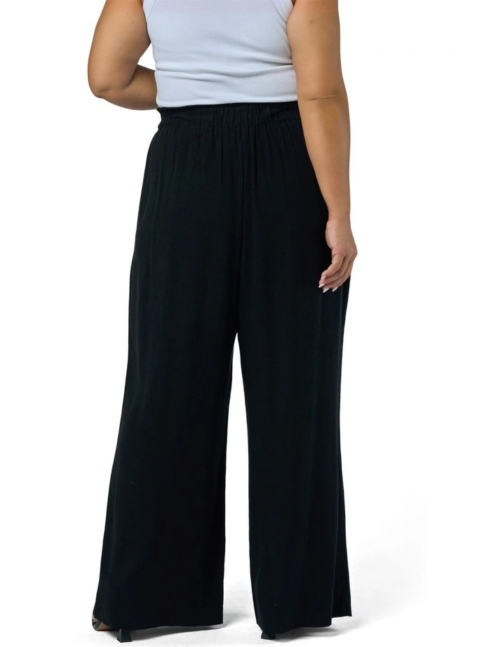 Sunday Linen Pant in Black image 2