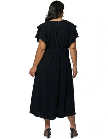 Ramona Midi Dress in Black