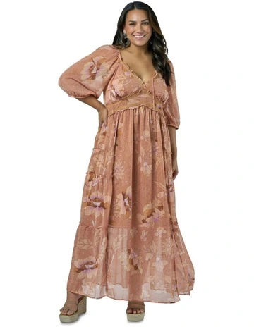 Earthy Enchantress Maxi Dress in Assorted