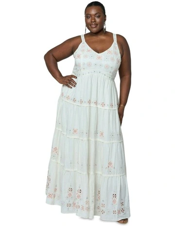 Wandering Gypsy Maxi Dress in White