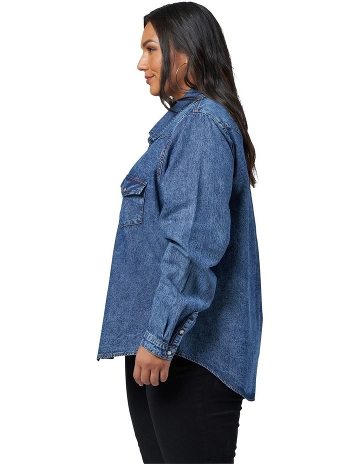 Parton Shirt in Denim image 3