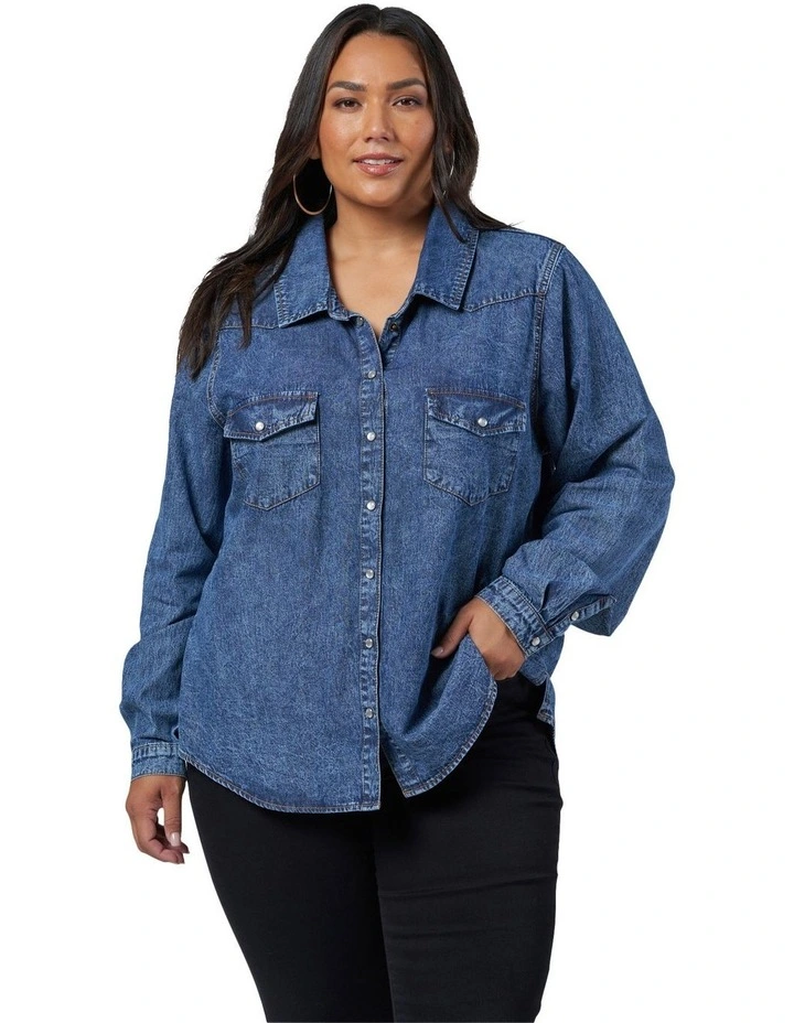 Parton Shirt in Denim image 5