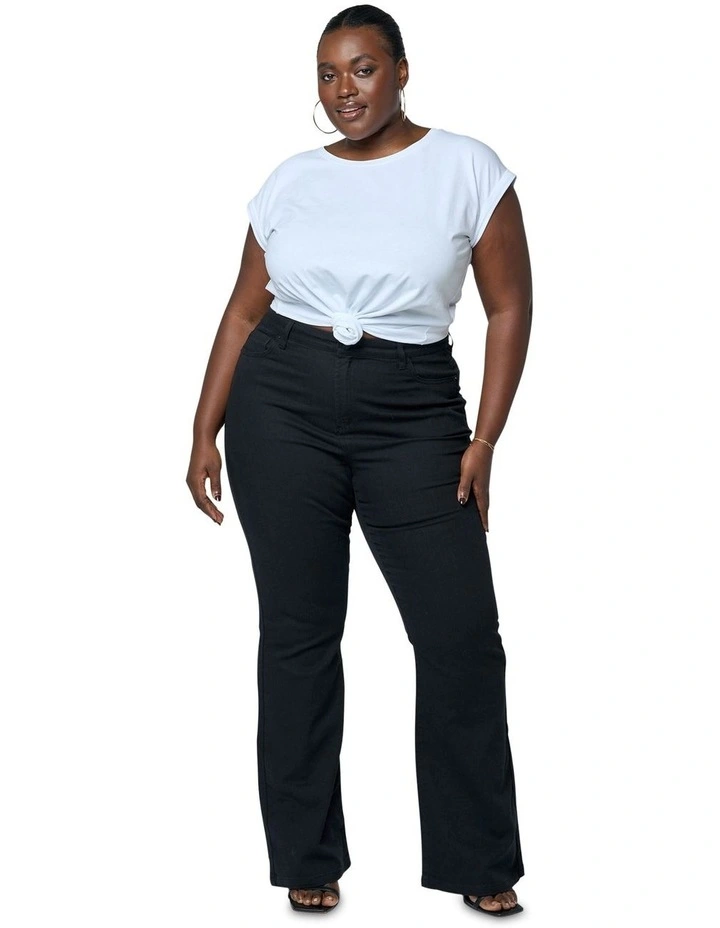 Sloane Bootleg Jean in Black image 4