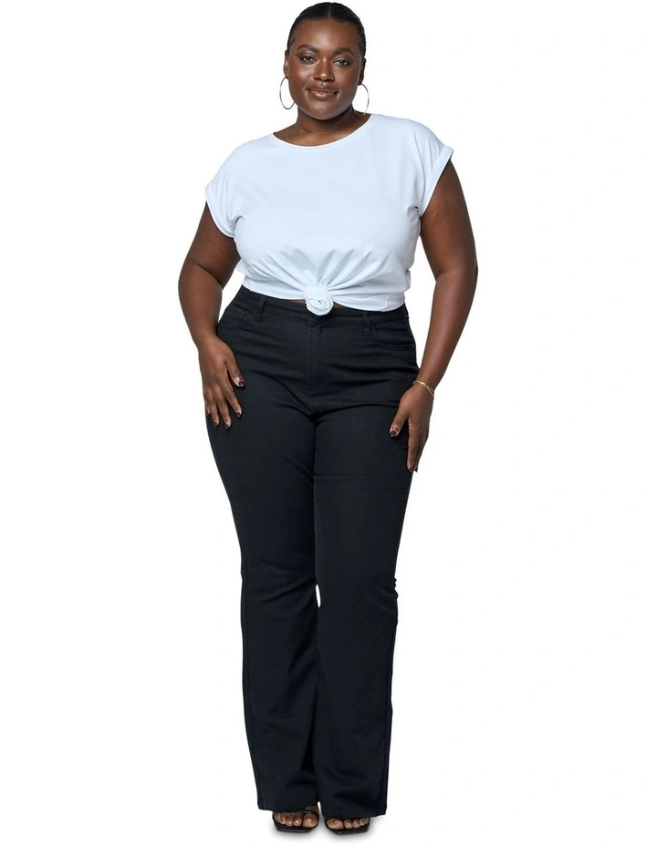 Sloane Bootleg Jean in Black image 5
