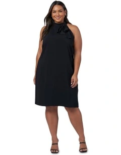 Alice Bow Mini Dress in Black