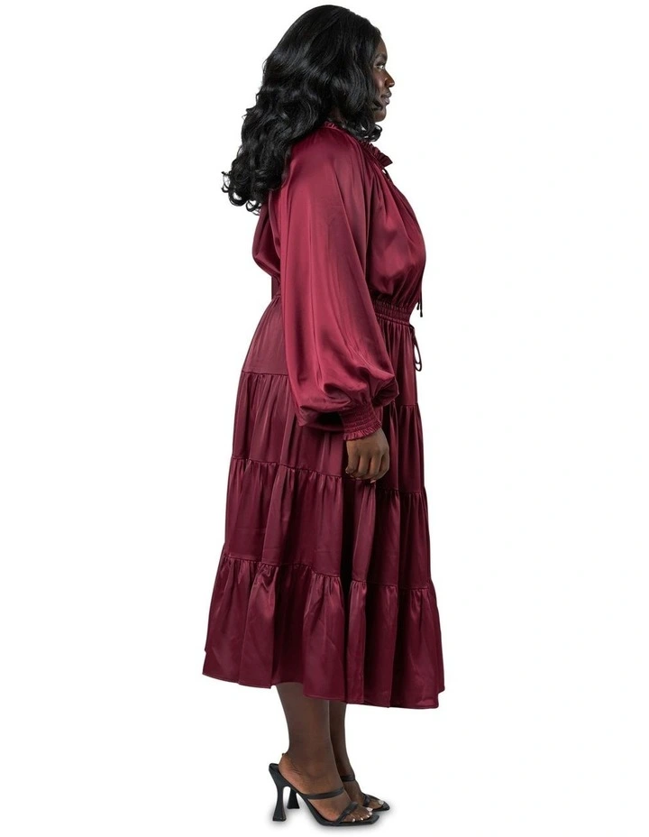 Arianna Midi Dress in Wine image 3