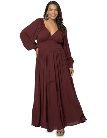Rock Steady Maxi Dress in Chocolate