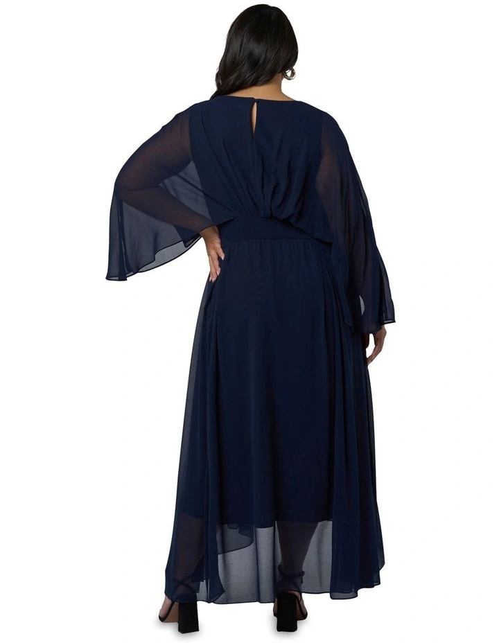 Electric Chemistry Cape Maxi Dress in Navy image 2