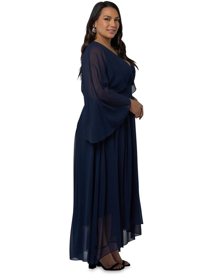 Electric Chemistry Cape Maxi Dress in Navy image 3