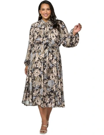 Evangeline Midi Dress in Multi