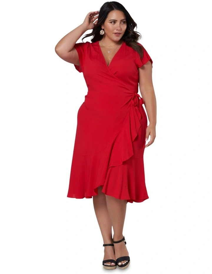 Antonia Midi Dress in Red image 4
