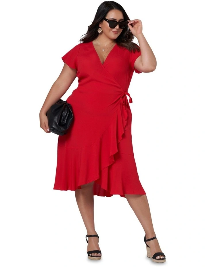 Antonia Midi Dress in Red image 6
