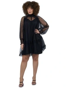 Edge of Chaos Mini Dress in Black