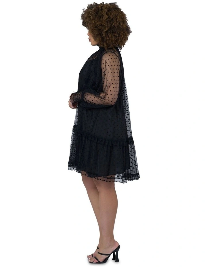 Edge of Chaos Mini Dress in Black image 3