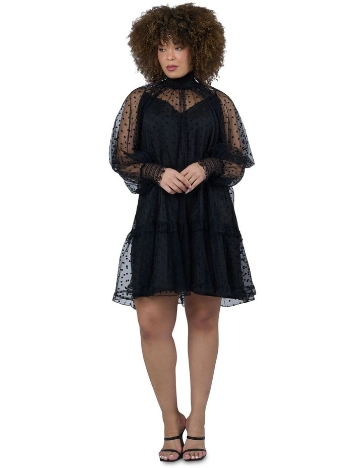 Edge of Chaos Mini Dress in Black image 4