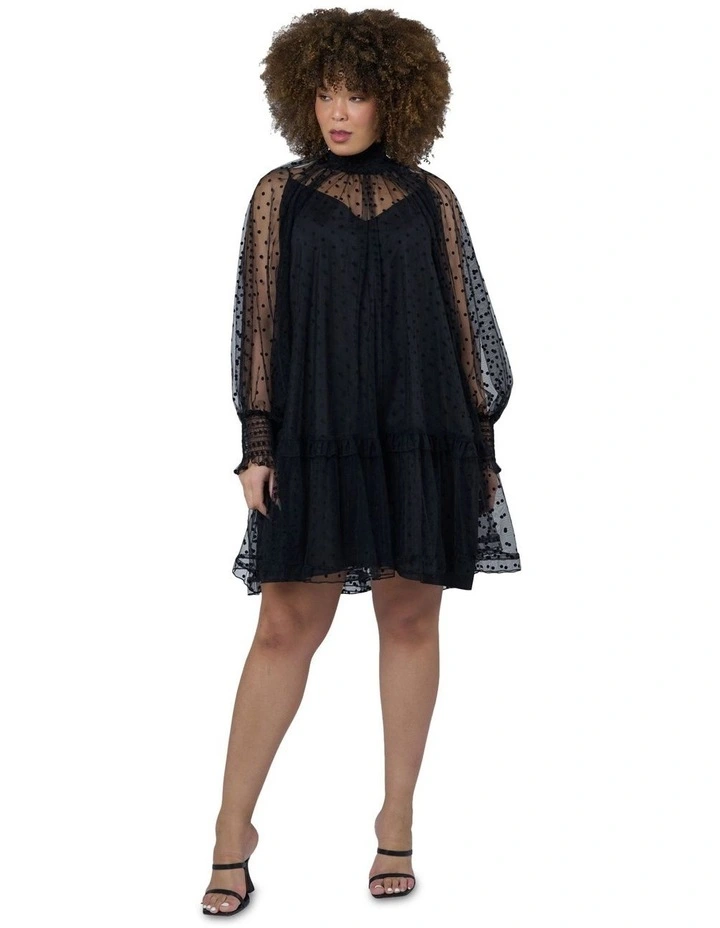 Edge of Chaos Mini Dress in Black image 5
