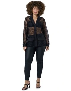 Astra Nova Lace Shirt in Black