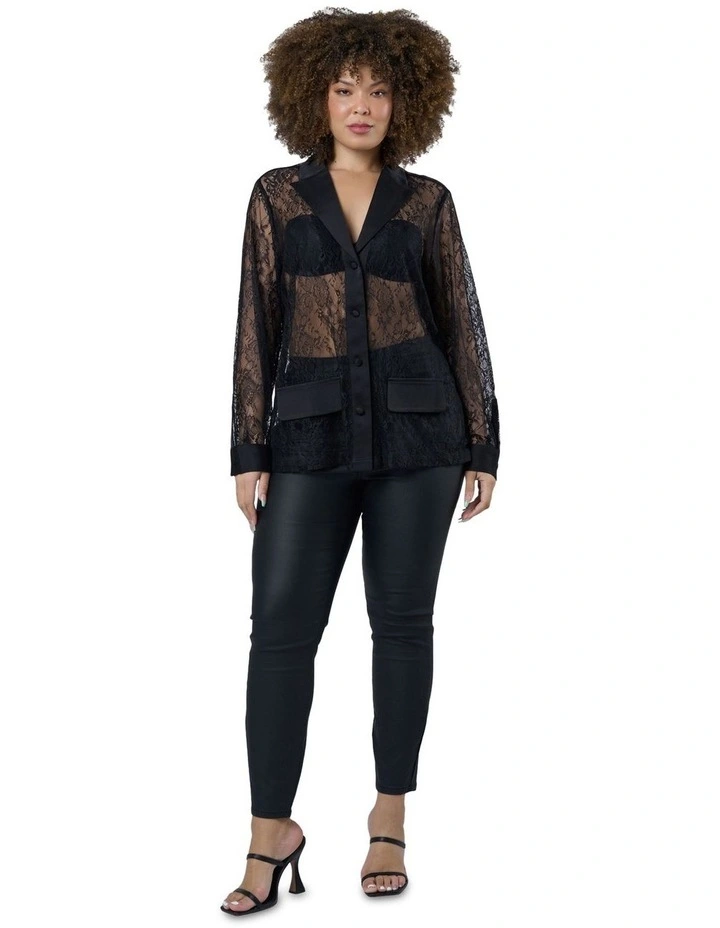 Astra Nova Lace Shirt in Black image 1