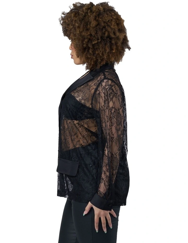 Astra Nova Lace Shirt in Black image 3