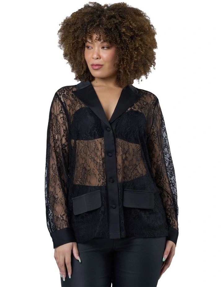 Astra Nova Lace Shirt in Black image 5
