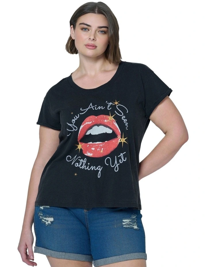 You Aint Seen Nothing Tee in Black image 1