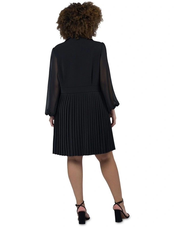 Feverish Nights Tuxedo Mini Dress in Black image 2