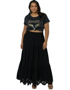 Eternal Sundown Maxi Skirt in Black