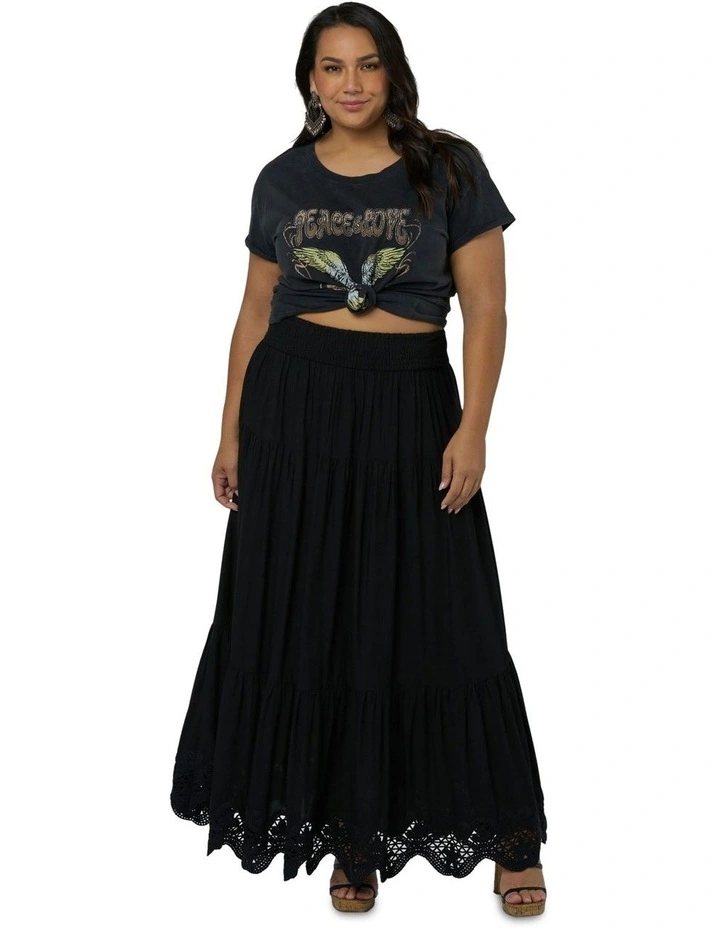 Eternal Sundown Maxi Skirt in Black image 1