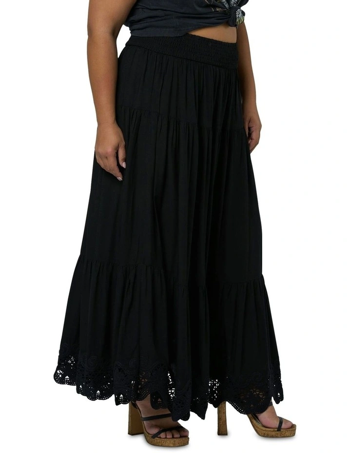 Eternal Sundown Maxi Skirt in Black image 3