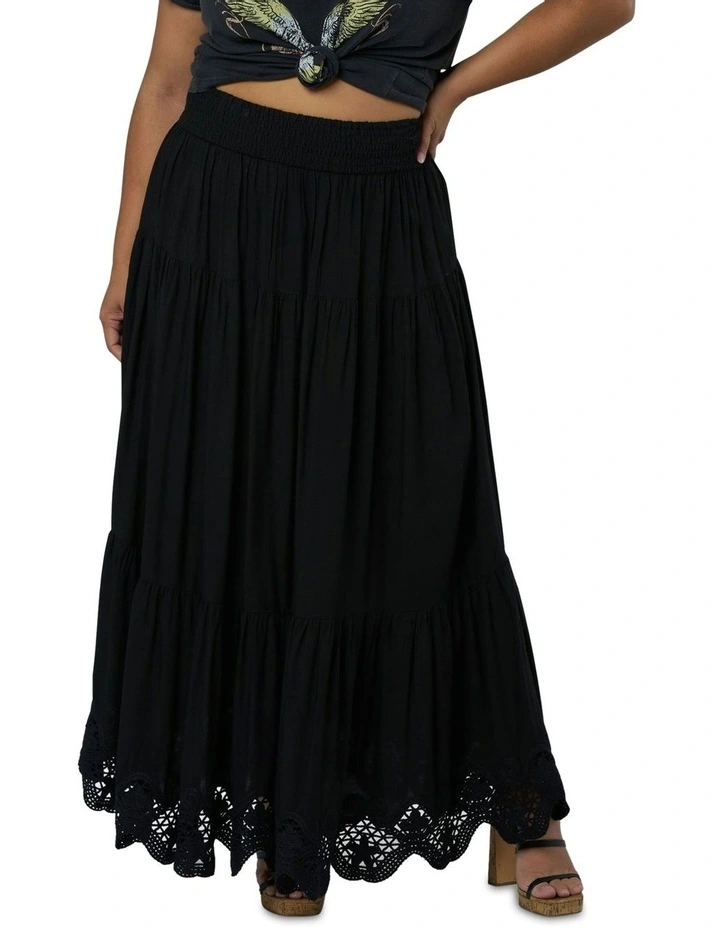 Eternal Sundown Maxi Skirt in Black image 4
