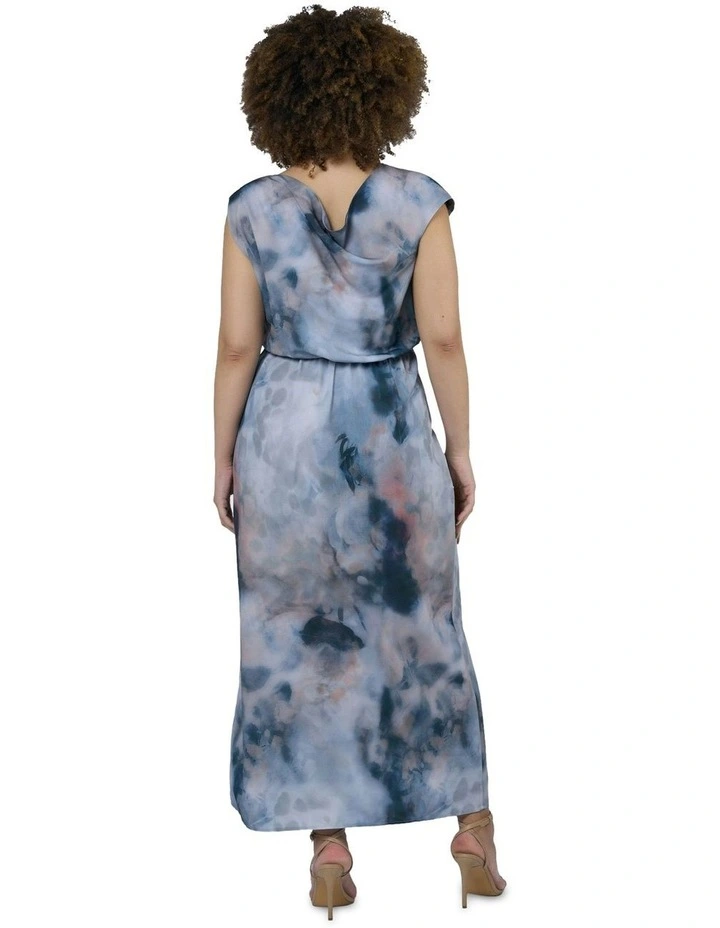 Phantom Maxi Satin Dress in Multi image 2
