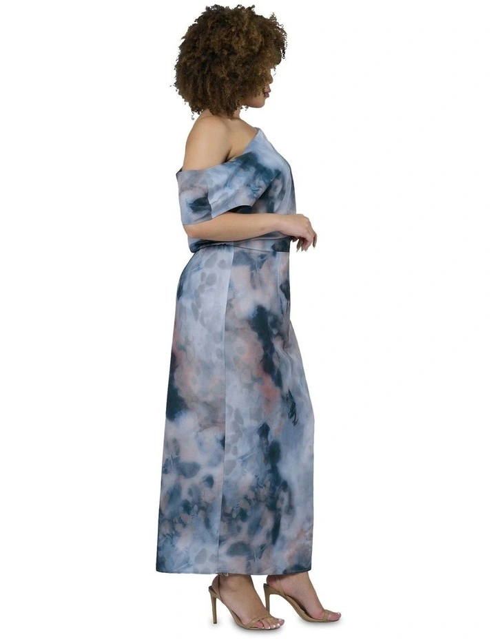 Phantom Maxi Satin Dress in Multi image 3