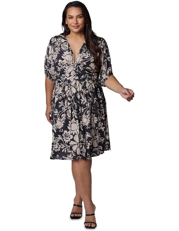 Sprung Midi Dress in Multi image 5