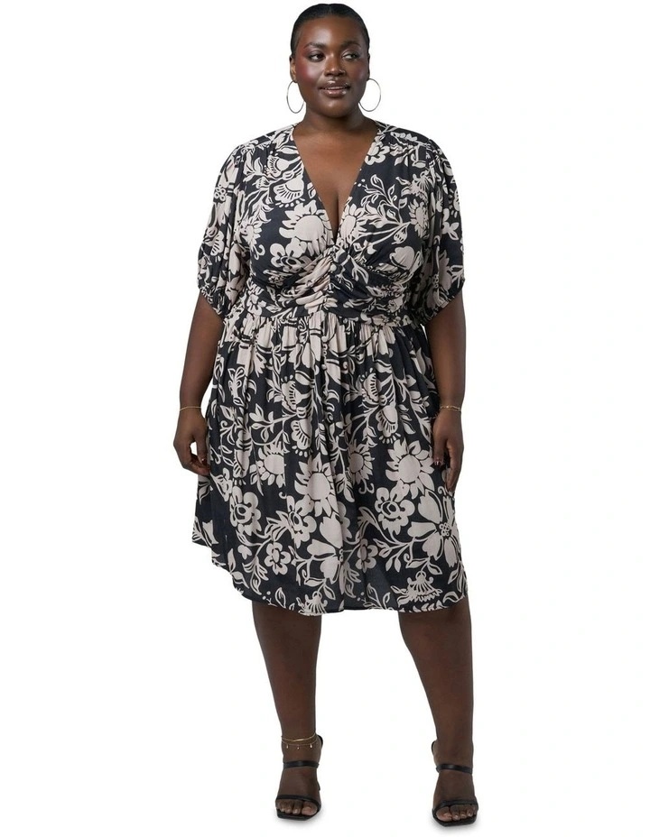 Sprung Midi Dress in Multi image 5